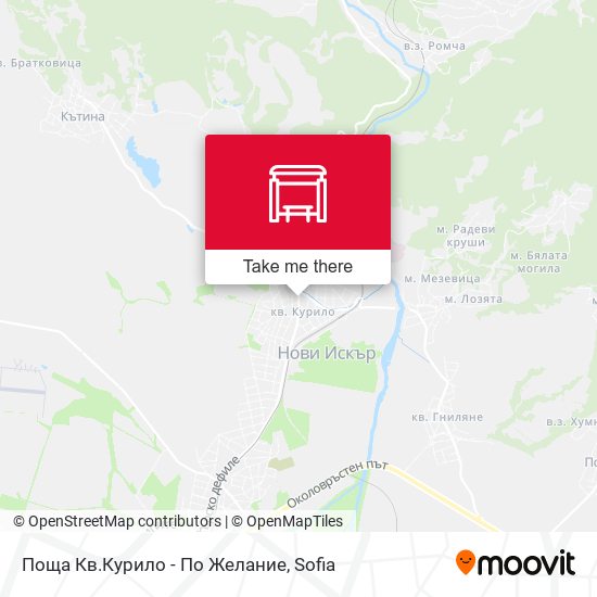 Поща Кв.Курило - По Желание map