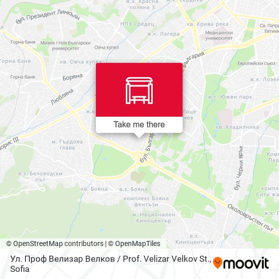 Ул. Проф Велизар Велков / Prof. Velizar Velkov St. map