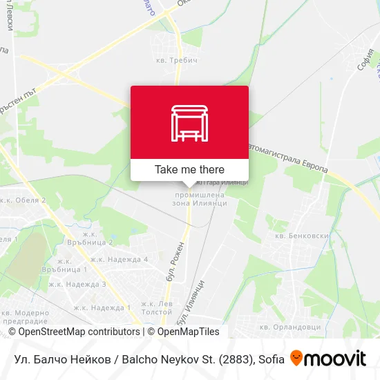Карта Ул. Балчо Нейков / Balcho Neykov St. (2883)