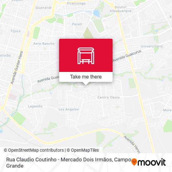 Mapa Rua Claudio Coutinho - Mercado Dois Irmãos