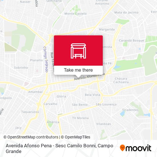 Mapa Avenida Afonso Pena - Sesc Camilo Bonni