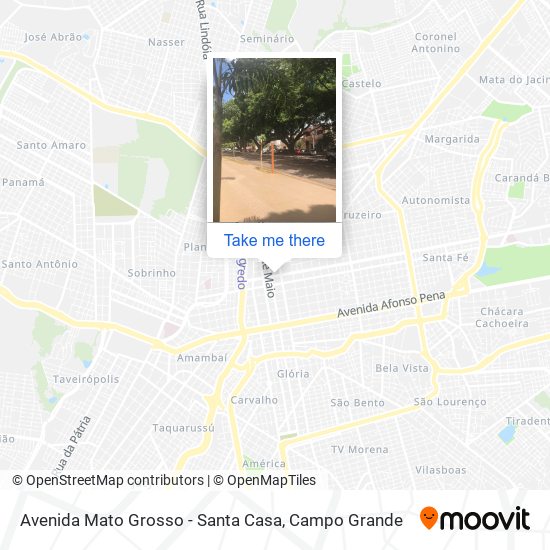 Avenida Mato Grosso - Santa Casa map