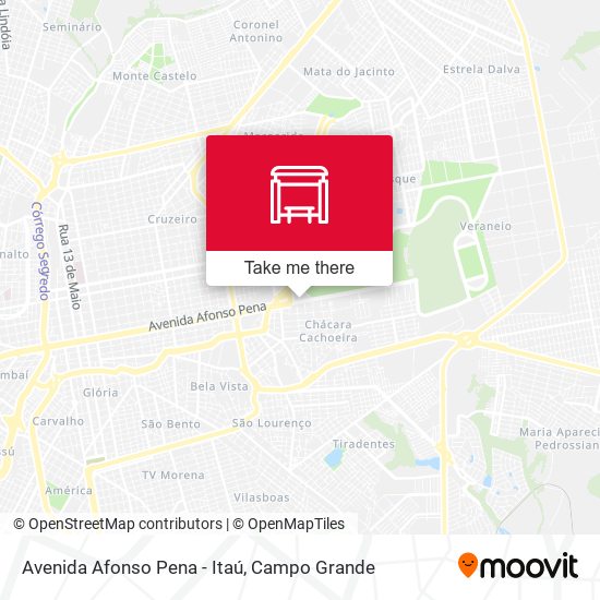 Avenida Afonso Pena - Itaú map