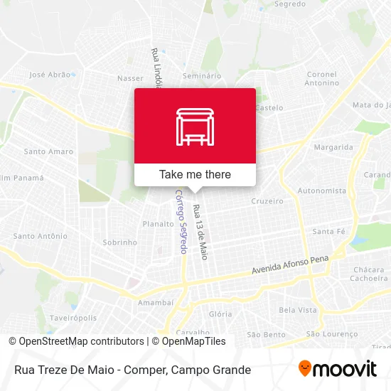 Rua Treze De Maio - Comper map