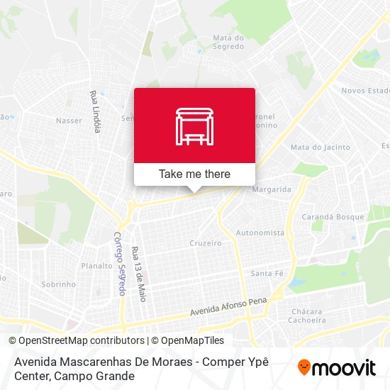 Mapa Avenida Mascarenhas De Moraes - Comper Ypê Center