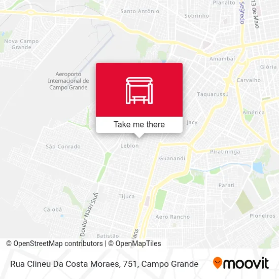 Rua Clineu Da Costa Moraes, 751 map