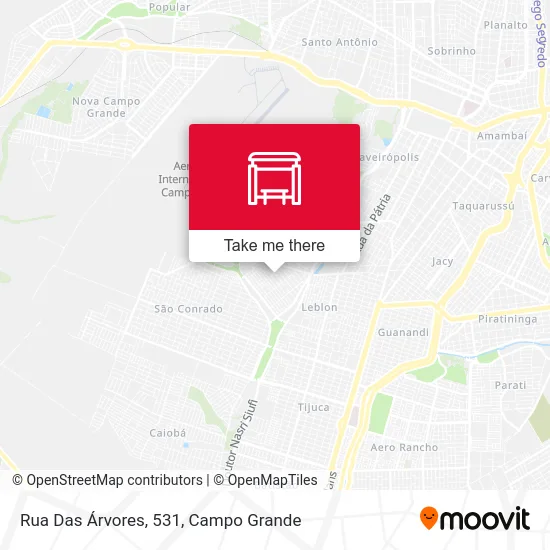 Rua Das Árvores, 531 map