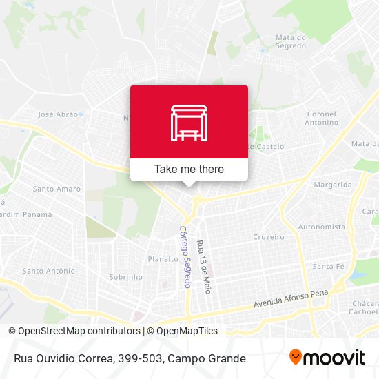 Mapa Rua Ouvidio Correa, 399-503