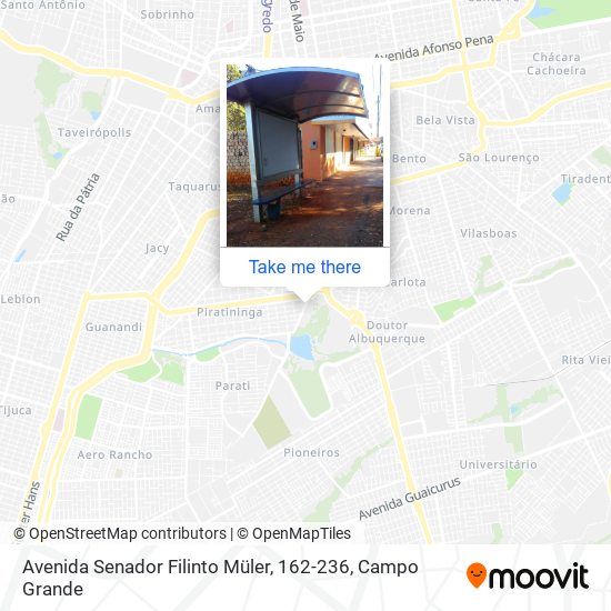 Mapa Avenida Senador Filinto Müler, 162-236