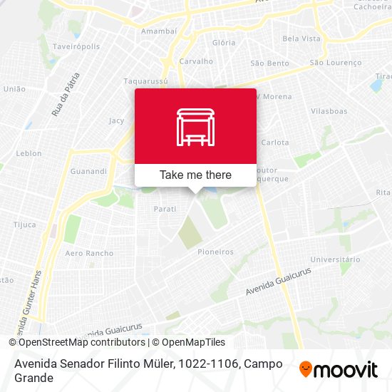 Mapa Avenida Senador Filinto Müler, 1022-1106