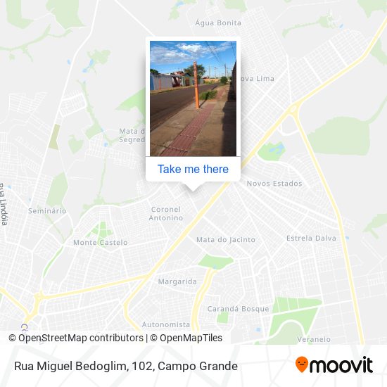 Mapa Rua Miguel Bedoglim, 102