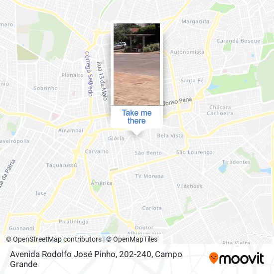 Mapa Avenida Rodolfo José Pinho, 202-240