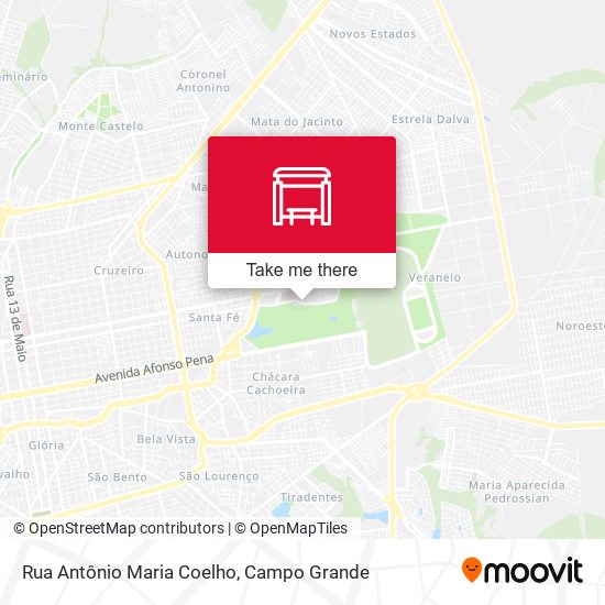 Mapa Rua Antônio Maria Coelho