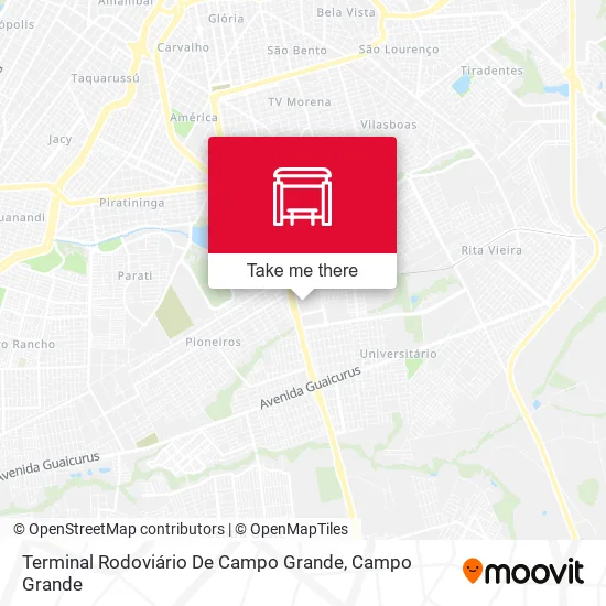 Terminal Rodoviário De Campo Grande map