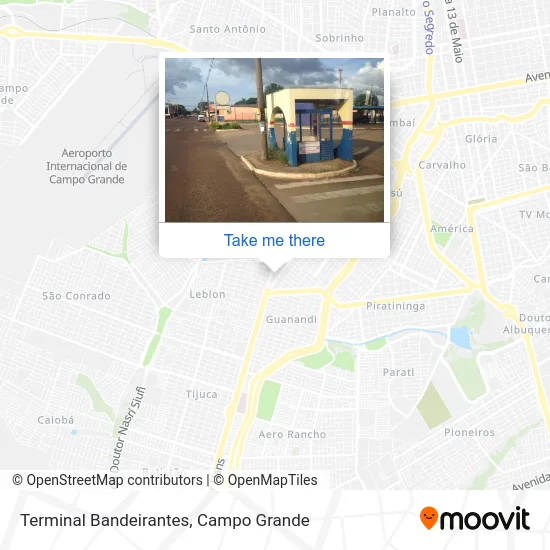 Terminal Bandeirantes map