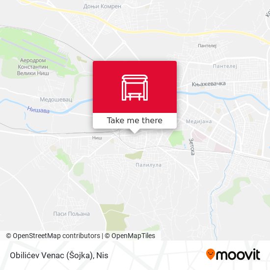 Obilićev Venac (Šojka) map