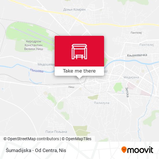 Šumadijska - Od Centra map