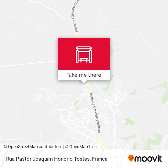 Mapa Rua Pastor Joaquim Honório Tostes