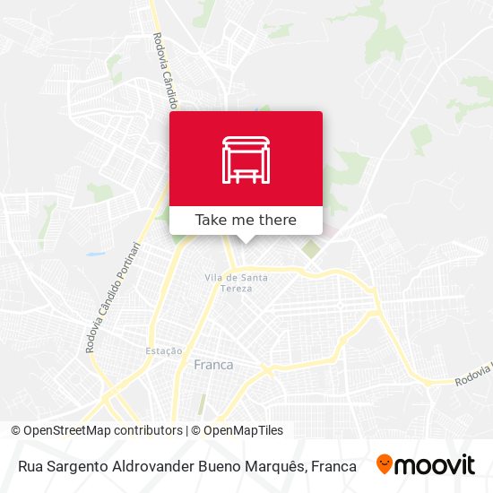 Mapa Rua Sargento Aldrovander Bueno Marquês