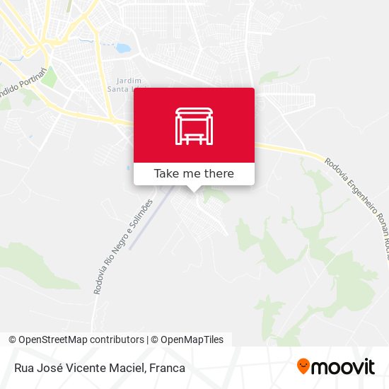 Mapa Rua José Vicente Maciel