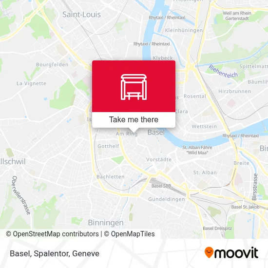 Basel, Spalentor map