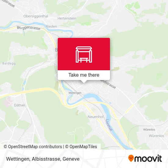 Wettingen, Albisstrasse map