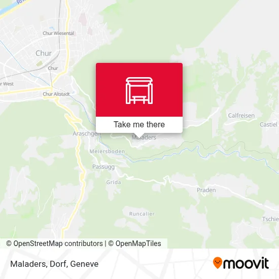 Maladers, Dorf map