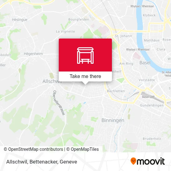 Allschwil, Bettenacker map