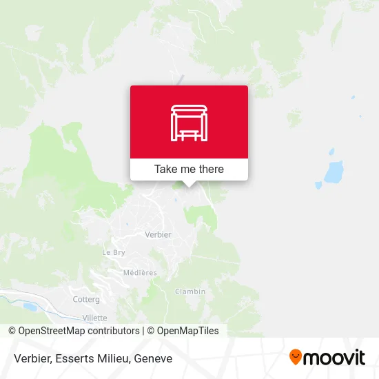Verbier, Esserts Milieu map