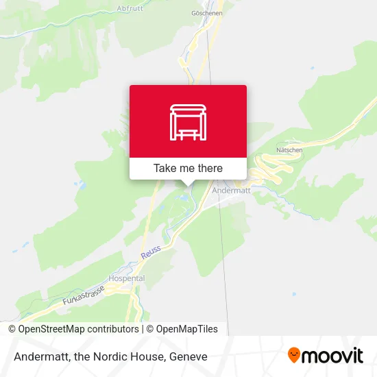Andermatt, the Nordic House map