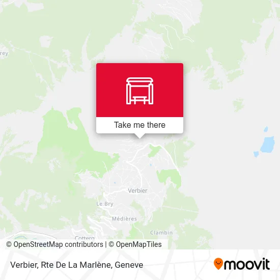 Verbier, Rte De La Marlène map
