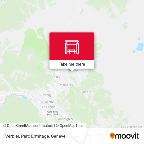 Verbier, Parc Ermitage map