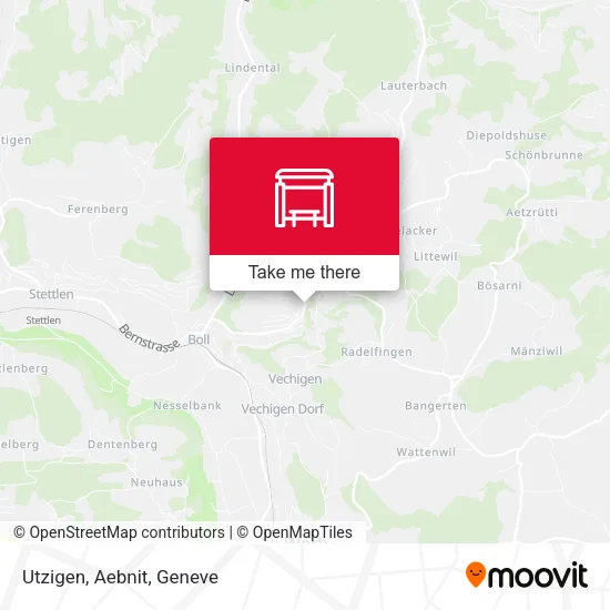 Utzigen, Aebnit map
