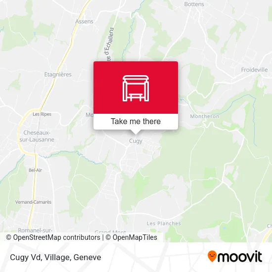 Cugy Vd, Village map