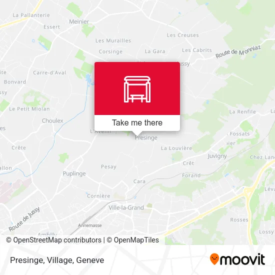 Presinge, Village map