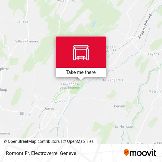 Romont Fr, Electroverre map