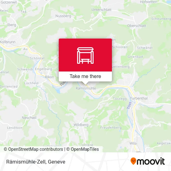 Rämismühle-Zell map