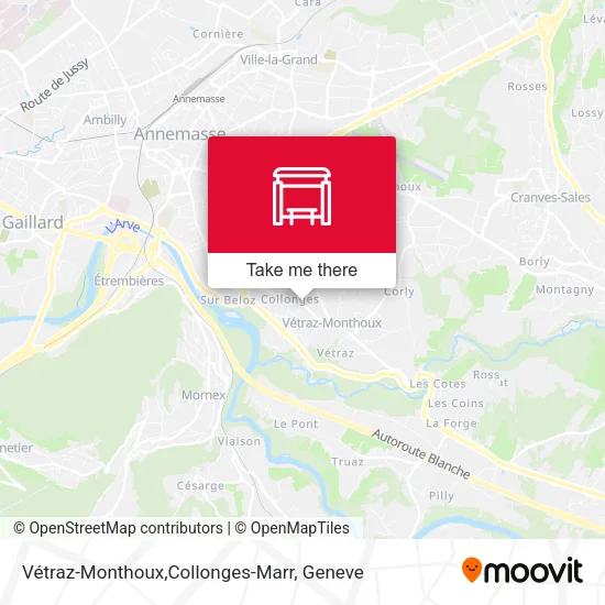 Vétraz-Monthoux,Collonges-Marr map