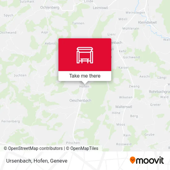 Ursenbach, Hofen map