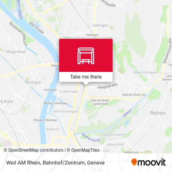 Weil AM Rhein, Bahnhof/Zentrum plan