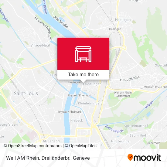 Weil AM Rhein, Dreiländerbr. map