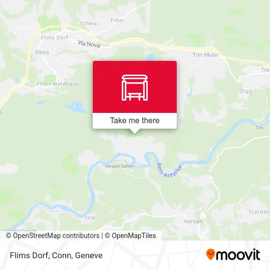 Flims Dorf, Conn map