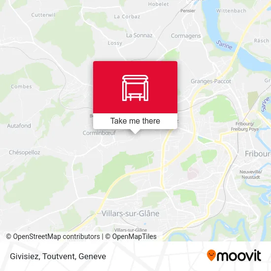 Givisiez, Toutvent map