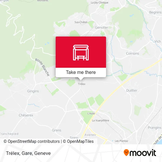 Trélex, Gare map