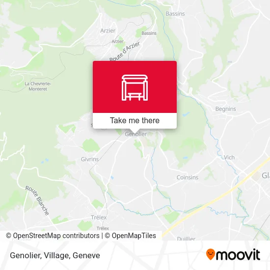 Genolier, Village map