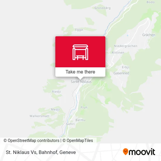 St. Niklaus Vs, Bahnhof map