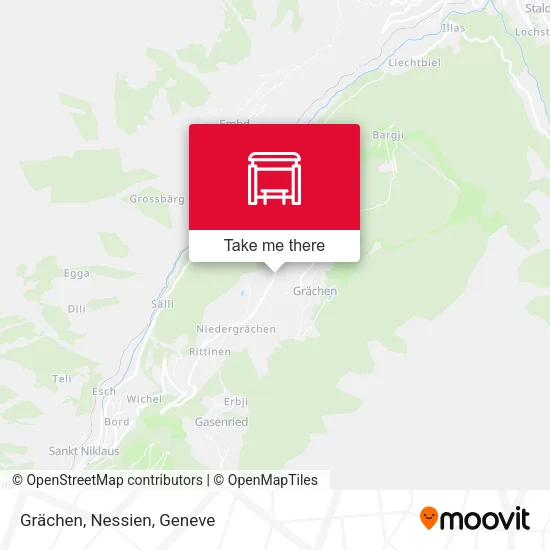 Grächen, Nessien map
