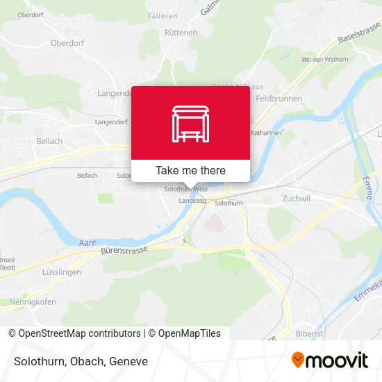 Solothurn, Obach map