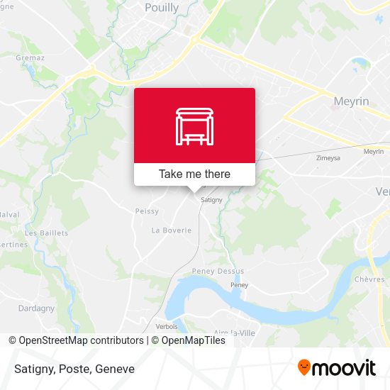 Satigny, Poste map