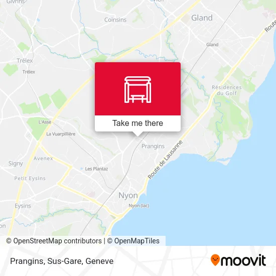 Prangins, Sus-Gare map